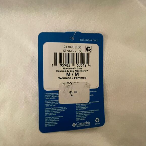 NWT Columbia Women's White Aldermore Crewneck Long Sleeves Sweatshirt Size M - Picture 11 of 11